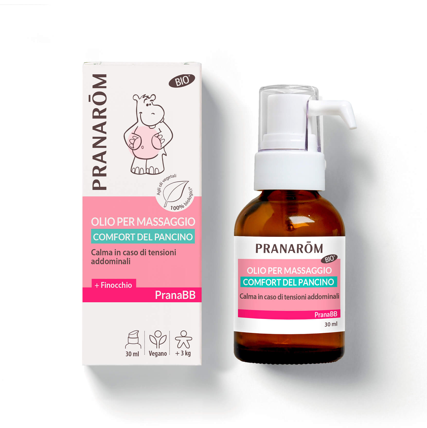 Olio per massaggio - Comfort del pancino - Bio