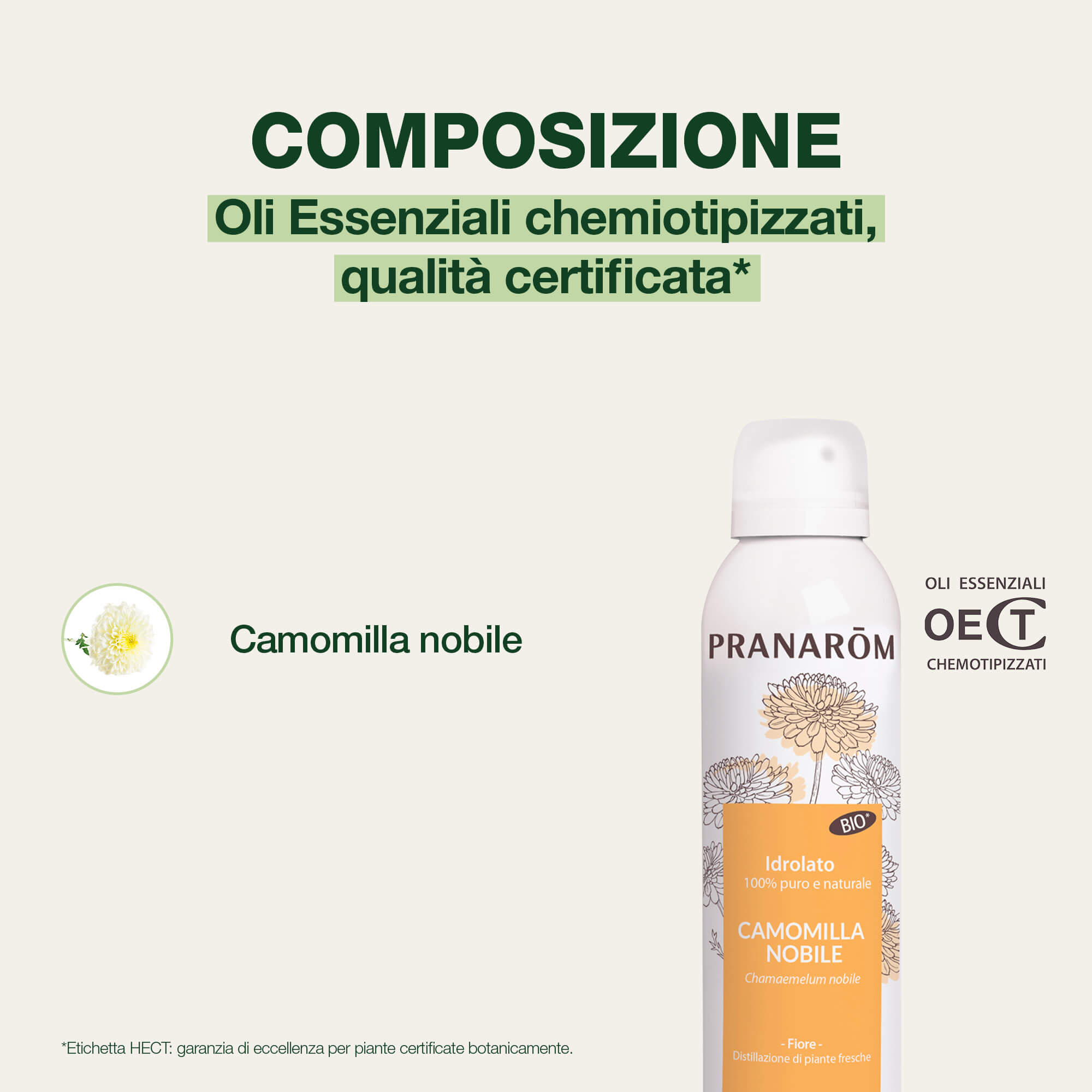 Pranarôm Olio Essenziale Di Camomilla Nobile 100% Puro | Bio | Lenitivo Per Pelle Irritata E Prurito